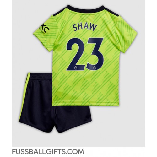 Manchester United Luke Shaw #23 Fußballbekleidung 3rd trikot Kinder 2022-23 Kurzarm (+ kurze hosen)
